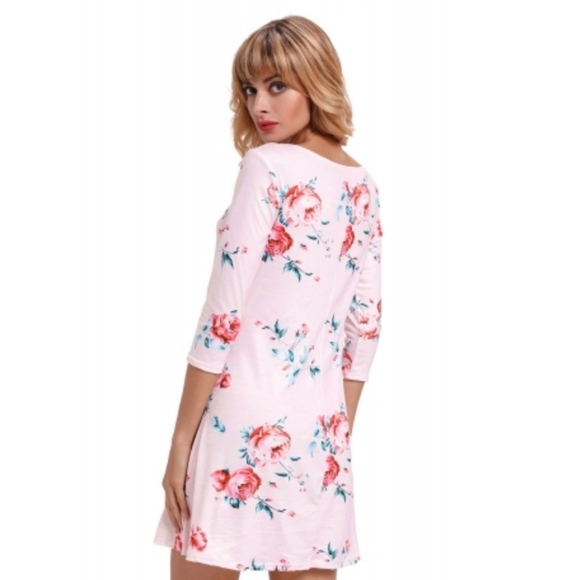 Pink Floral Dress - Picture 2 of 2